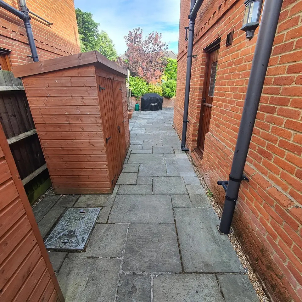 Expert landscaping services in Woking transforming a residential garden